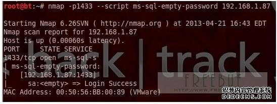 利用Nmap对MS-SQLSERVER进行渗透