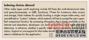 B树并不是嵌入式应用程序唯一的索引